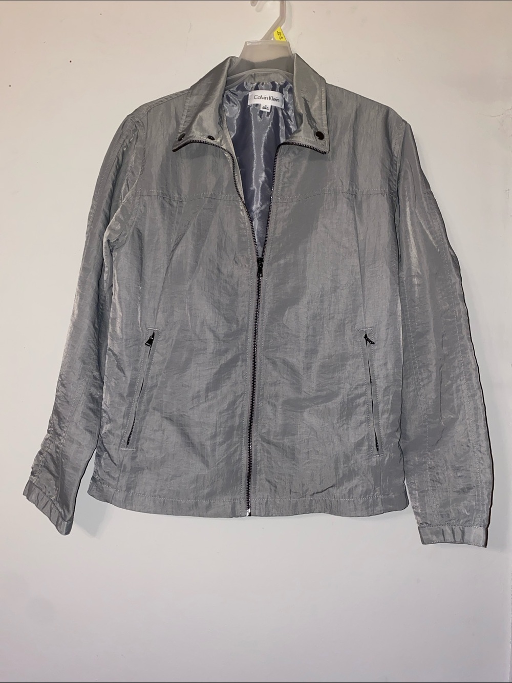 Calvin Klein Light Gray Lightweight Zip Jacket